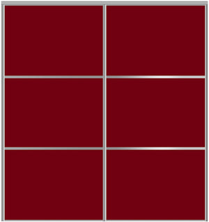 Custom Sliding Aluminum Doors - Style 03 - 2 doors  - Burgundy Glass - Doors and Beyond