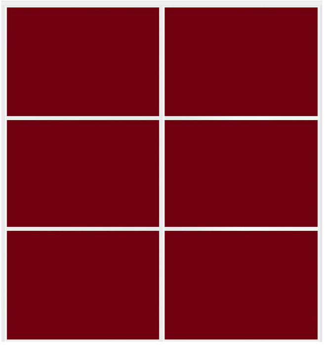 Custom Sliding White Aluminum Doors - Style 03 - 2 doors  - Burgundy Glass