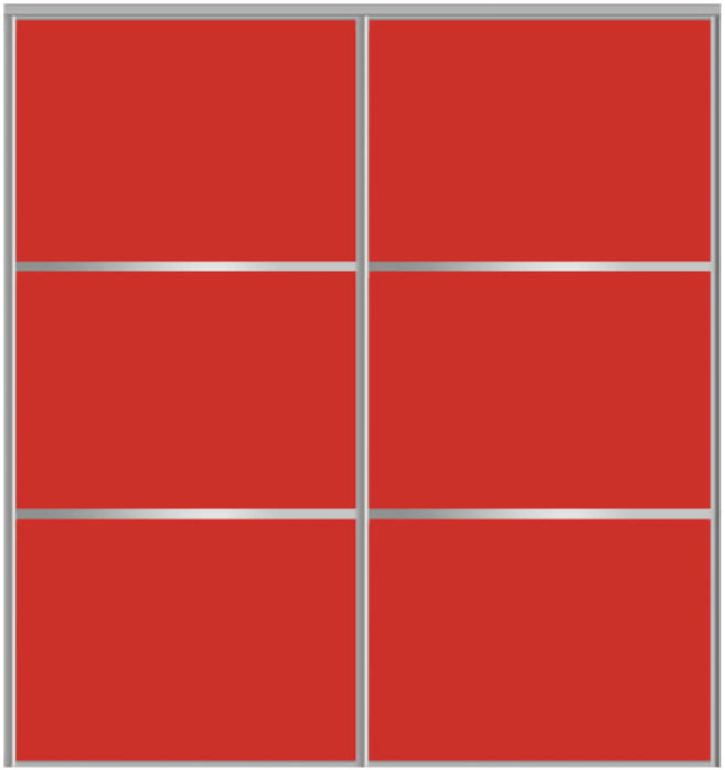 Custom Sliding Aluminum Doors - Style 03 - 2 doors  - Light Red Glass - Doors and Beyond