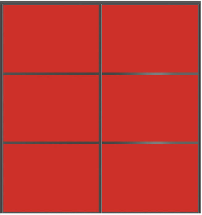 Custom Sliding Black Aluminum Doors - Style 03 - 2 doors - Light Red Glass - Doors and Beyond