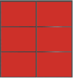 Custom Sliding Black Aluminum Doors - Style 03 - 2 doors - Light Red Glass - Doors and Beyond