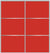 Custom Sliding Aluminum Doors - Style 03 - 2 doors  - Light Red Glass