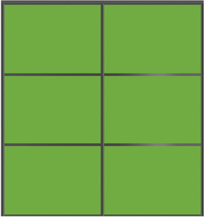 Custom Sliding Black Aluminum Doors - Style 03 - 2 doors - Lime Green Glass - Doors and Beyond