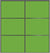 Custom Sliding Black Aluminum Doors - Style 03 - 2 doors  - Lime Green Glass