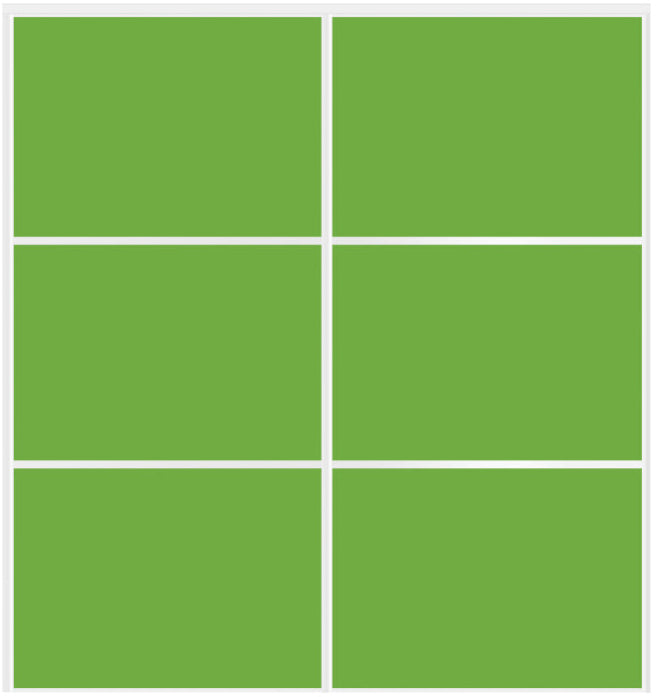 Custom Sliding White Aluminum Doors - Style 03 - 2 doors  - Lime Green Glass