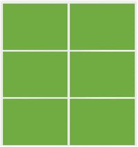 Custom Sliding White Aluminum Doors - Style 03 - 2 doors - Lime Green Glass - Doors and Beyond