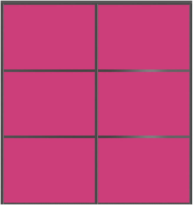 Custom Sliding Black Aluminum Doors - Style 03 - 2 doors  - Pink Glass - Doors and Beyond