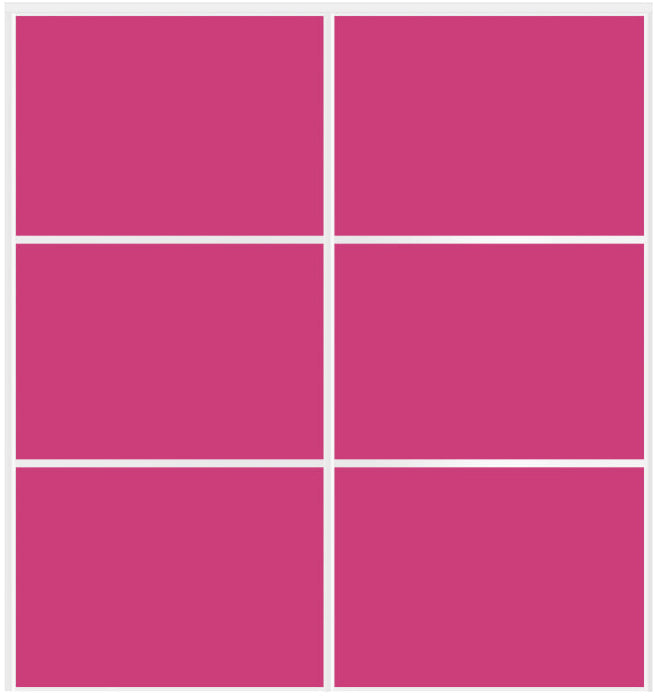 Custom Sliding White Aluminum Doors - Style 03 - 2 doors  - Pink Glass