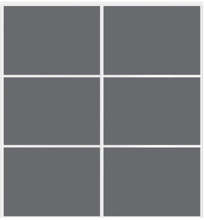 Custom Sliding White Aluminum Doors - Style 03 - 2 doors - Silver Gray Glass - Doors and Beyond
