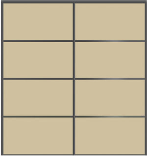 Custom Sliding Black Aluminum Doors - Style 04 - 2 doors - Beige Glass - Doors and Beyond