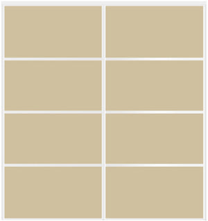 Custom Sliding White Aluminum Doors - Style 04 - 2 doors - Beige Glass - Doors and Beyond