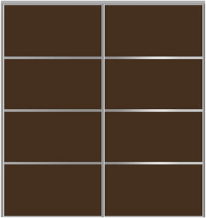 Custom Sliding Aluminum Doors - Style 04 - 2 doors  - Brown Glass - Doors and Beyond