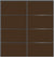 Custom Sliding Black Aluminum Doors - Style 04 - 2 doors  - Brown Glass
