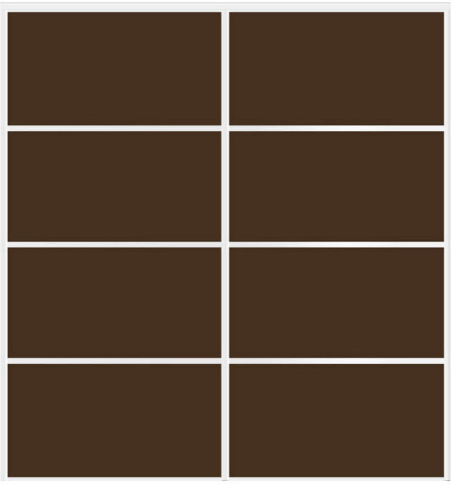 Custom Sliding White Aluminum Doors - Style 04 - 2 doors - Brown Glass - Doors and Beyond
