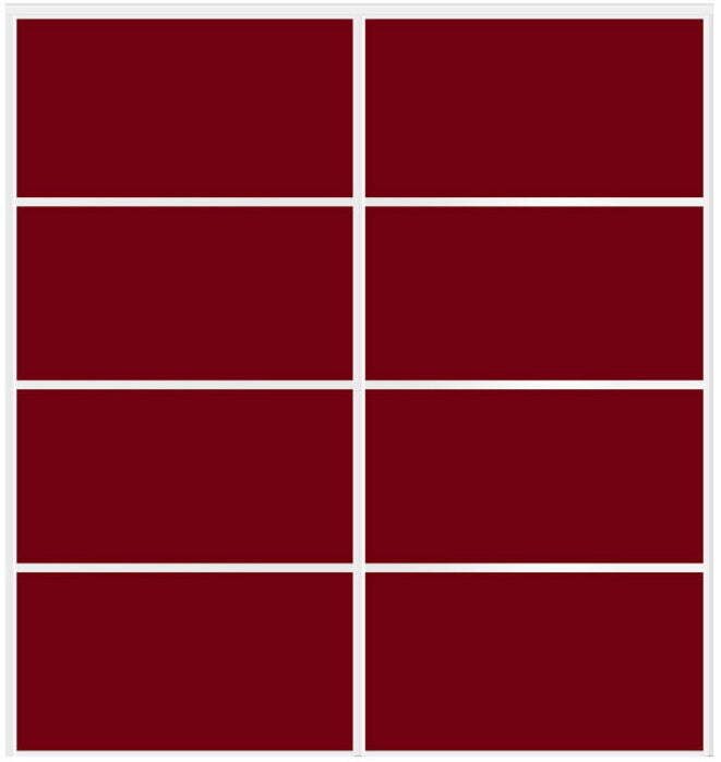 Custom Sliding White Aluminum Doors - Style 04 - 2 doors - Burgundy Glass - Doors and Beyond