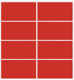 Custom Sliding White Aluminum Doors - Style 04 - 2 doors - Light Red Glass - Doors and Beyond