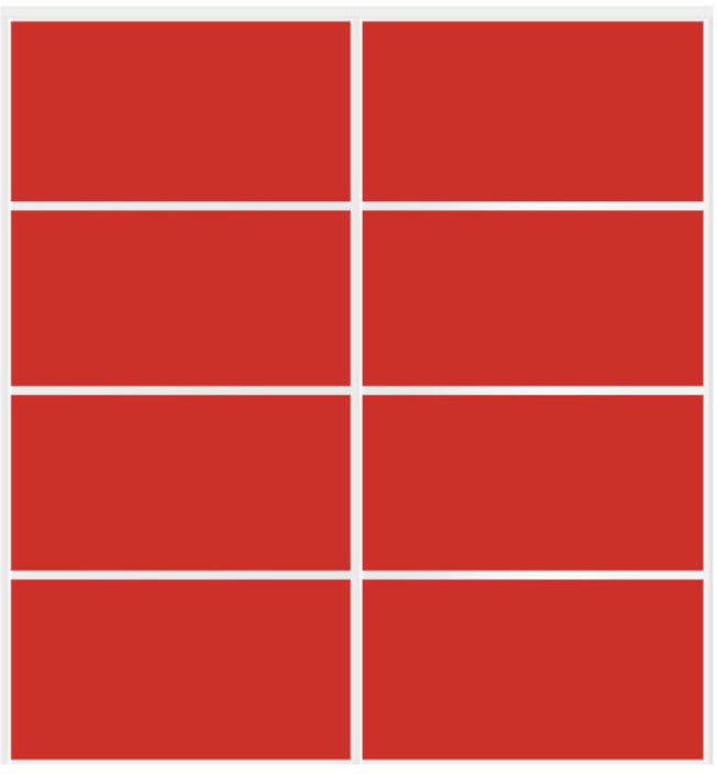 Custom Sliding White Aluminum Doors - Style 04 - 2 doors - Light Red Glass - Doors and Beyond