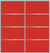 Custom Sliding Aluminum Doors - Style 04 - 2 doors  - Light Red Glass
