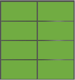 Custom Sliding Black Aluminum Doors - Style 04 - 2 doors - Lime Green Glass - Doors and Beyond