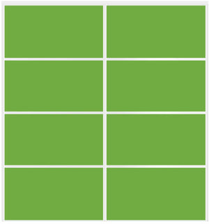 Custom Sliding White Aluminum Doors - Style 04 - 2 doors - Lime Green Glass - Doors and Beyond