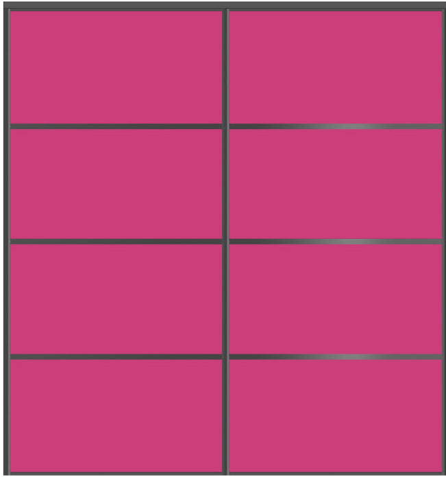 Custom Sliding Black Aluminum Doors - Style 04 - 2 doors  - Pink Glass - Doors and Beyond