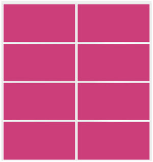 Custom Sliding White Aluminum Doors - Style 04 - 2 doors  - Pink Glass - Doors and Beyond