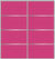 Custom Sliding Aluminum Doors - Style 04 - 2 doors  - Pink Glass