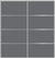 Custom Sliding Aluminum Doors - Style 04 - 2 doors  - Silver Gray Glass