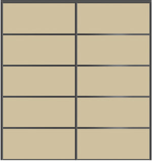 Custom Sliding Black Aluminum Doors - Style 05 - 2 doors - Beige Glass - Doors and Beyond
