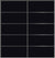 Custom Sliding Black Aluminum Doors - Style 05 - 2 doors  - Black Glass