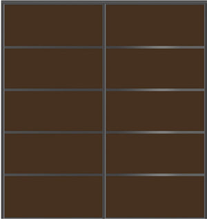 Custom Sliding Black Aluminum Doors - Style 05 - 2 doors - Brown Glass - Doors and Beyond