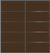 Custom Sliding Black Aluminum Doors - Style 05 - 2 doors  - Brown Glass