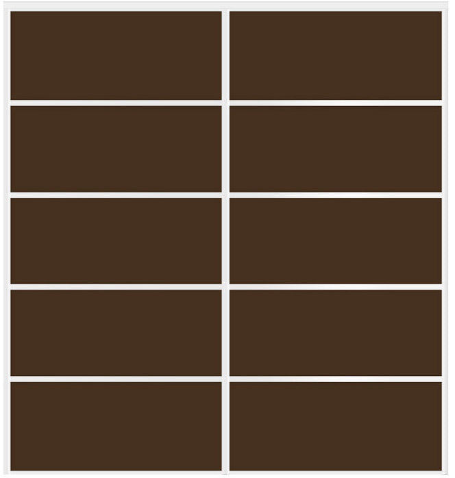 Custom Sliding White Aluminum Doors - Style 05 - 2 doors - Brown Glass - Doors and Beyond