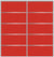 Custom Sliding Aluminum Doors - Style 05 - 2 doors  - Light Red Glass