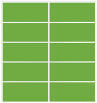 Custom Sliding White Aluminum Doors - Style 05 - 2 doors - Lime Green Glass - Doors and Beyond