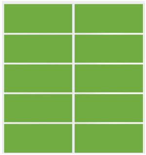 Custom Sliding White Aluminum Doors - Style 05 - 2 doors - Lime Green Glass - Doors and Beyond
