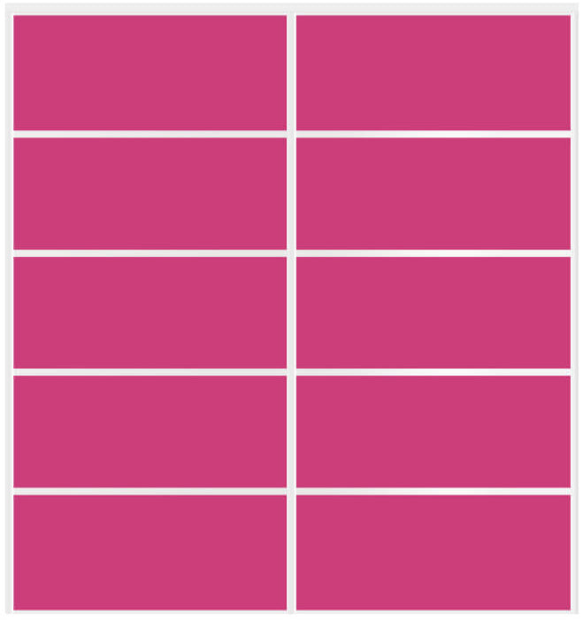 Custom Sliding White Aluminum Doors - Style 05 - 2 doors  - Pink Glass - Doors and Beyond