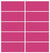 Custom Sliding White Aluminum Doors - Style 05 - 2 doors  - Pink Glass