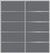 Custom Sliding Aluminum Doors - Style 05 - 2 doors  - Silver Gray Glass