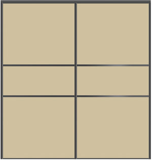 Custom Sliding Black Aluminum Doors - Style 06 - 2 doors - Beige Glass - Doors and Beyond