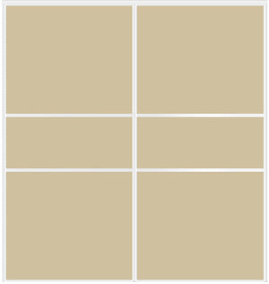 Custom Sliding White Aluminum Doors - Style 06 - 2 doors - Beige Glass - Doors and Beyond