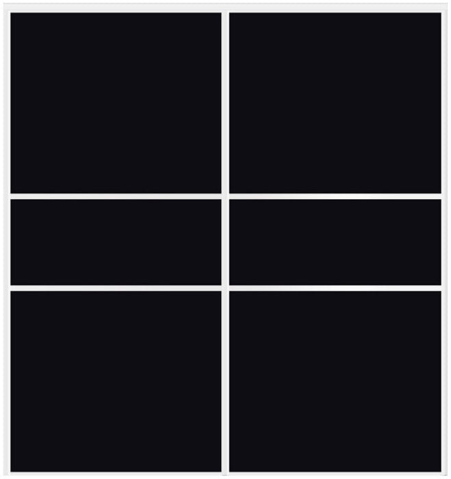 Custom Sliding White Aluminum Doors - Style 06 - 2 doors - Black Glass - Doors and Beyond