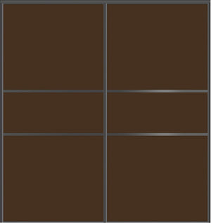 Custom Sliding Black Aluminum Doors - Style 06 - 2 doors - Brown Glass - Doors and Beyond
