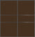 Custom Sliding Black Aluminum Doors - Style 06 - 2 doors  - Brown Glass