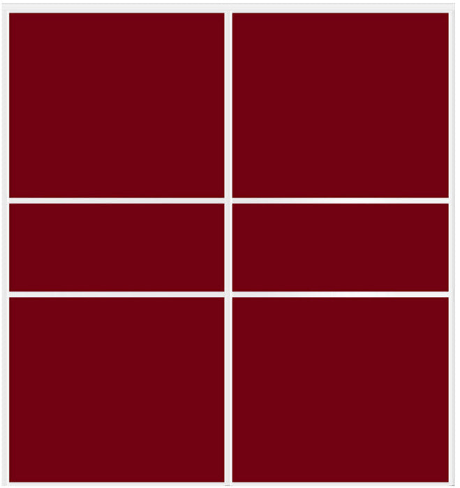 Custom Sliding White Aluminum Doors - Style 06 - 2 doors - Burgundy Glass - Doors and Beyond