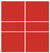 Custom Sliding White Aluminum Doors - Style 06 - 2 doors  - Light Red Glass
