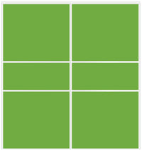 Custom Sliding White Aluminum Doors - Style 06 - 2 doors - Lime Green Glass - Doors and Beyond