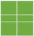 Custom Sliding White Aluminum Doors - Style 06 - 2 doors  - Lime Green Glass