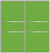 Custom Sliding Aluminum Doors - Style 06 - 2 doors  - Lime Green Glass