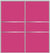 Custom Sliding Aluminum Doors - Style 06 - 2 doors  - Pink Glass